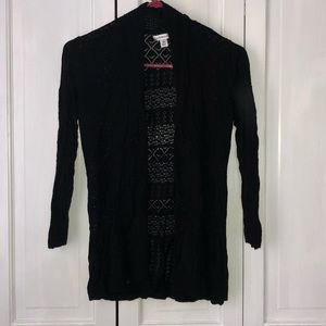 Black sweater cardigan